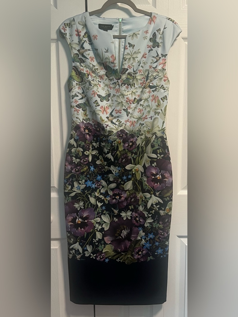 Ted Baker Tiha "Entangled Enchantment" Bodycon Sleeveless Dress